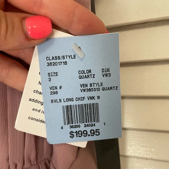 White by Vera Wang bridesmaid dress NWT. Quartz Color - Picture 3 of 5